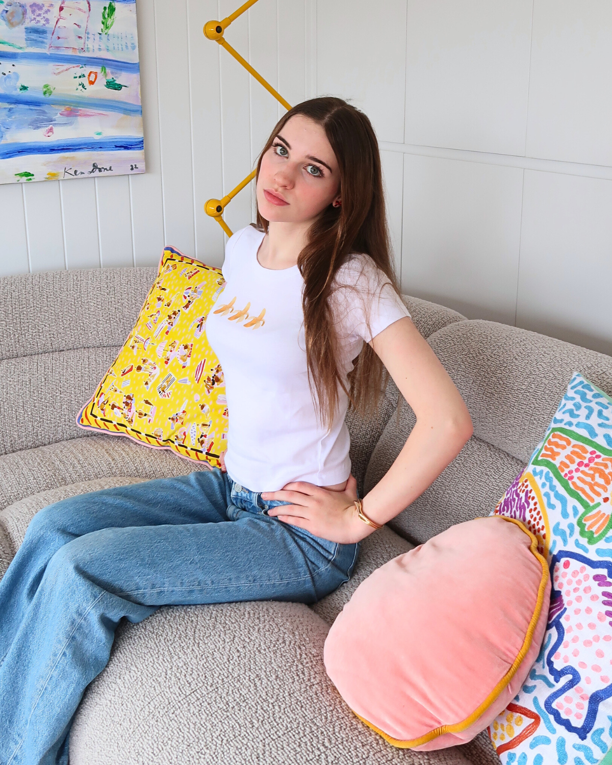 Banana Wo's Organic Rib Baby White Tee