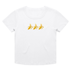 Image of Banana Wo's Organic Rib Baby White Tee