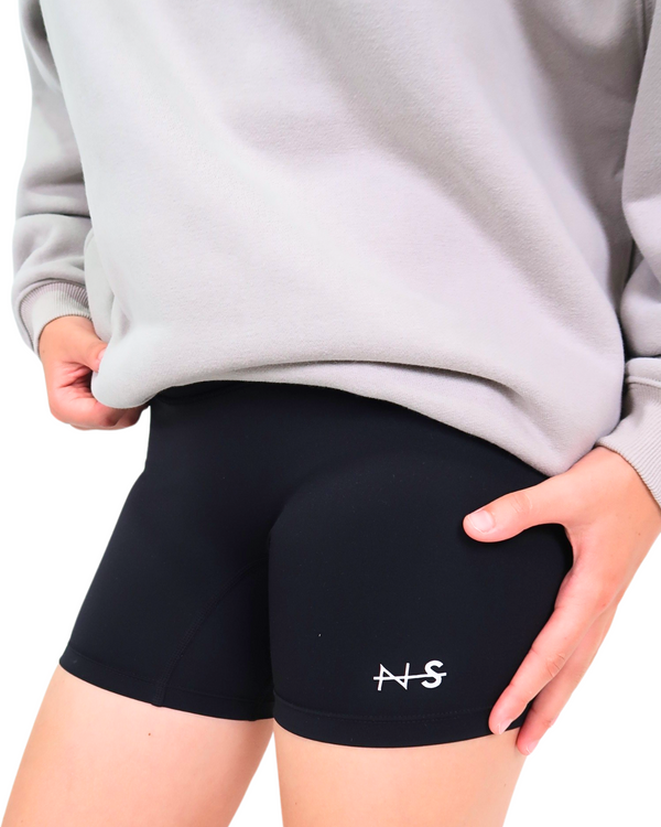 NS women active bike shorts-Black