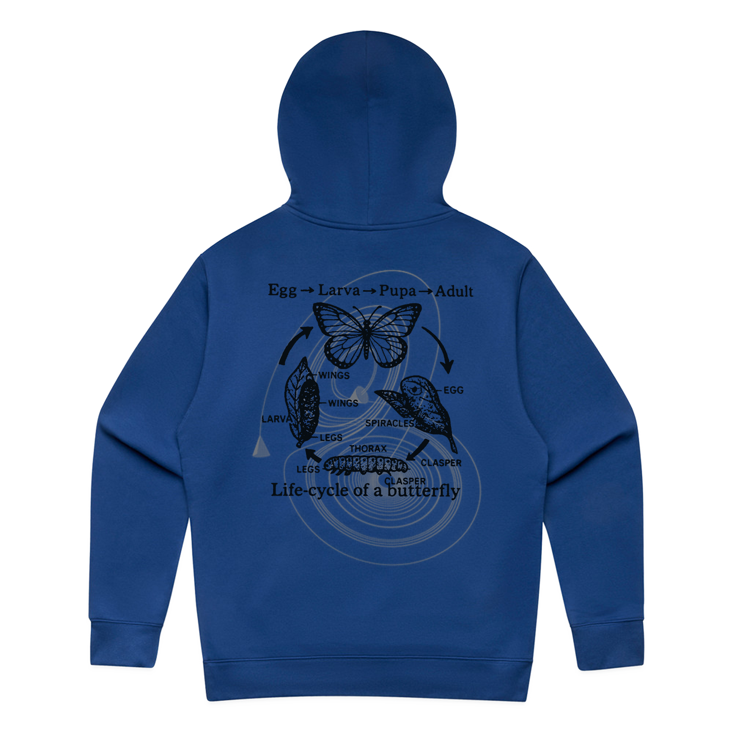 Past Tense Futures Poetic Life Cycle - Blue Hoodie