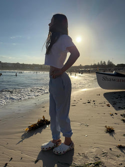 Surf Sisters Dark Heart - Blue Track Pants