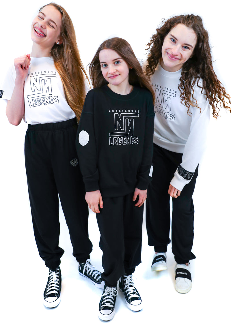 Plain NN LEGENDS Logo Pants Terry Black (BOTTOMS ONLY)