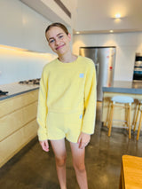 Knit SET Yellow Jumper and Shorts Set