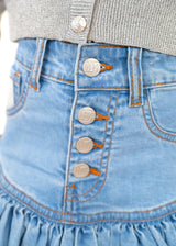 Frilly Denim Skirt